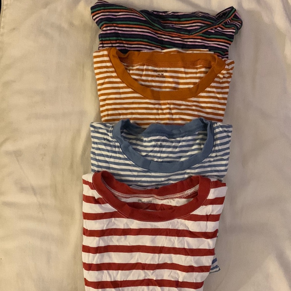 FOUR MADEWELL SHIRTS (size medium)